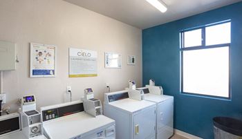 Laundry room at cielo apartments